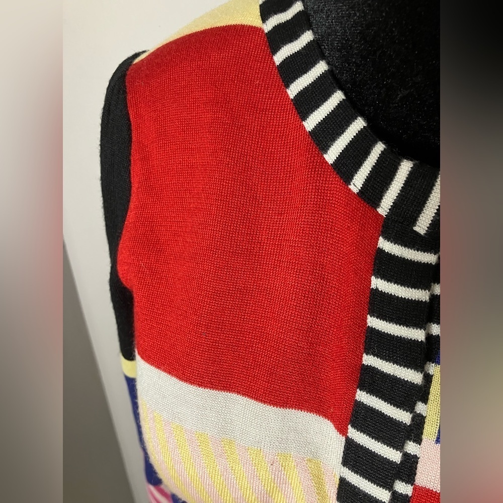 Couture Colorful Long Sleeve Sweater Dress sz Small - Picture 9 of 13